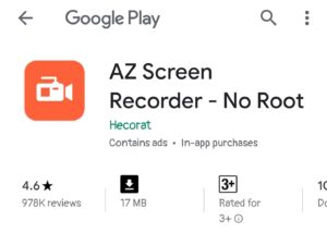 az screen recorder for android