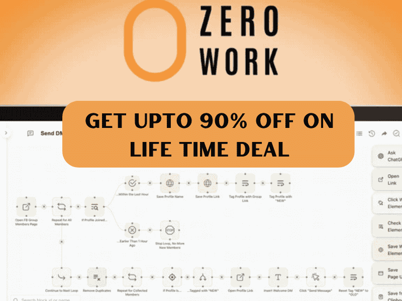 Unlock Limitless Productivity with ZeroWork Lifetime Deal: The No-Code Automation Tool for Busy Professionals